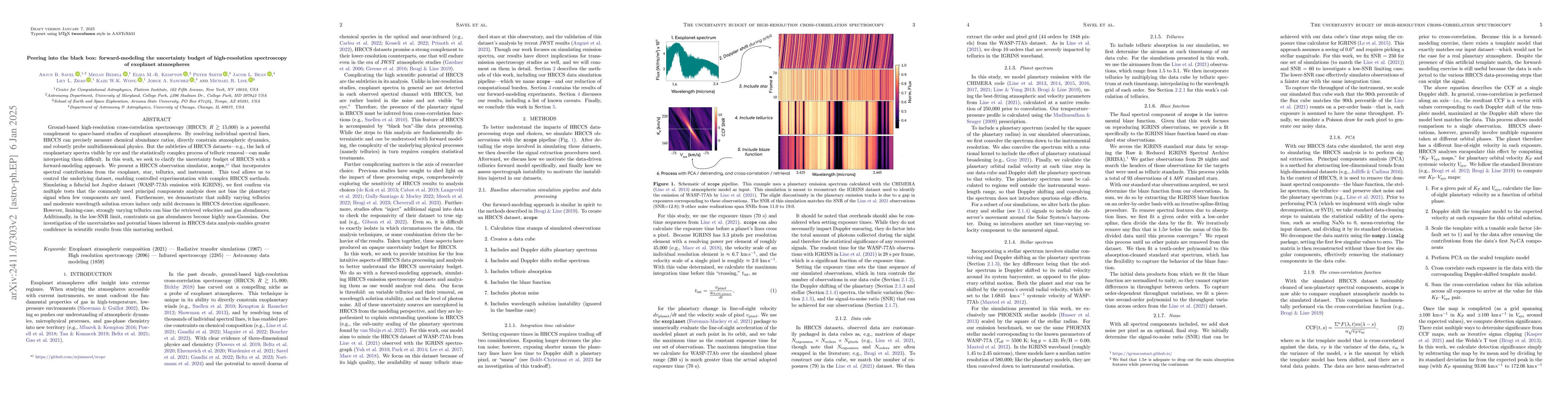 Thumbnail for Peering into the black box: forward-modeling the uncertainty budget of
  high-resolution spectroscopy of exoplanet atmospheres