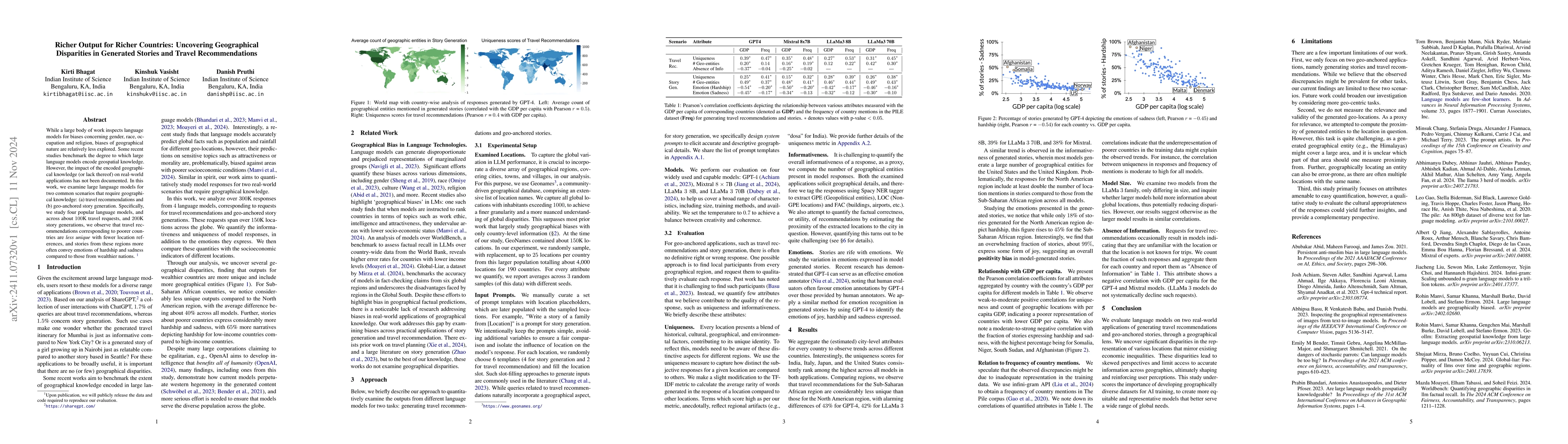 Thumbnail for Richer Output for Richer Countries: Uncovering Geographical Disparities
  in Generated Stories and Travel Recommendations