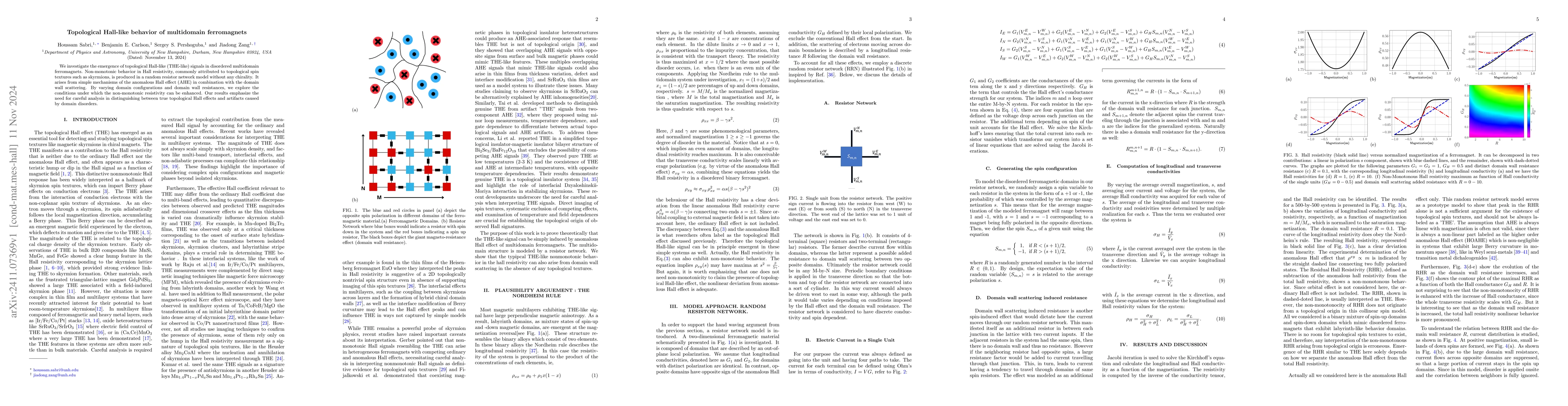 Thumbnail for Topological Hall-like behavior of multidomain ferromagnets