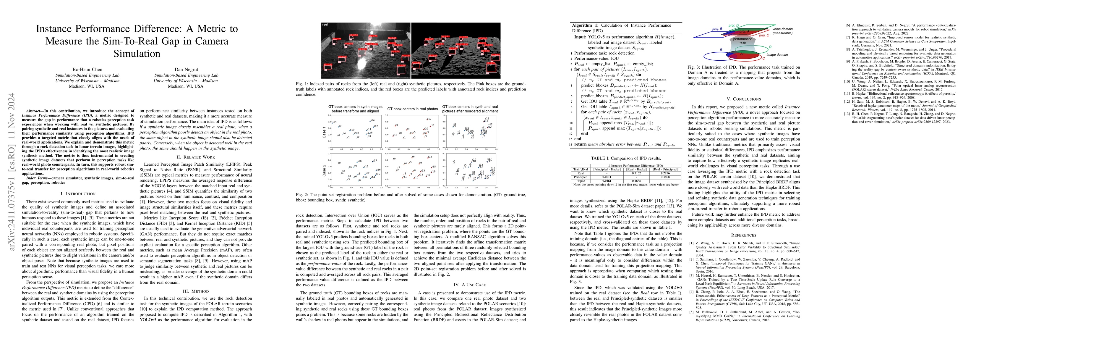 Thumbnail for Instance Performance Difference: A Metric to Measure the Sim-To-Real Gap
  in Camera Simulation