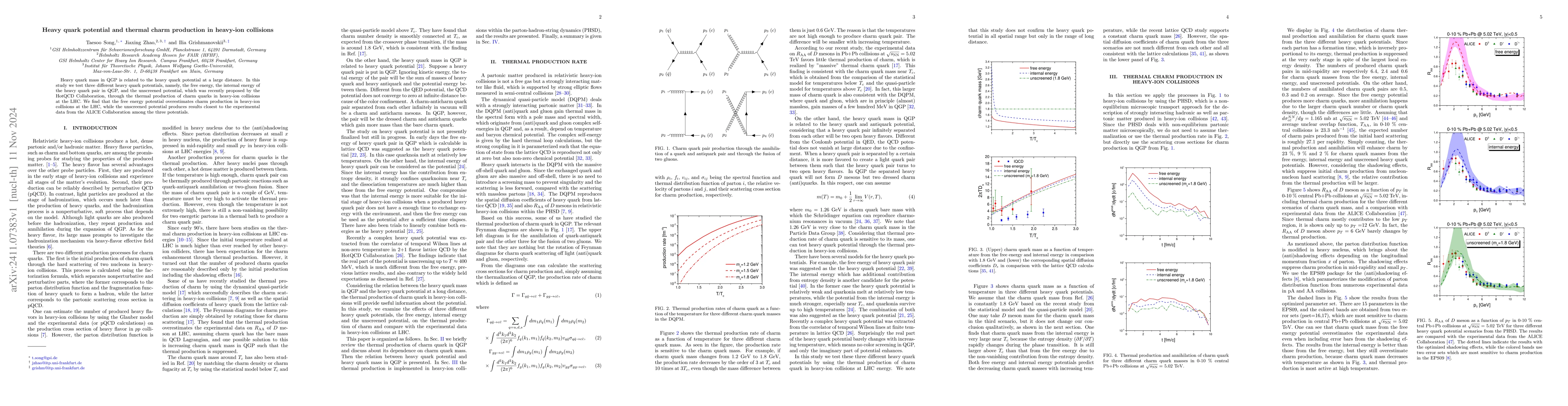 Thumbnail for Heavy quark potential and thermal charm production in heavy-ion
  collisions