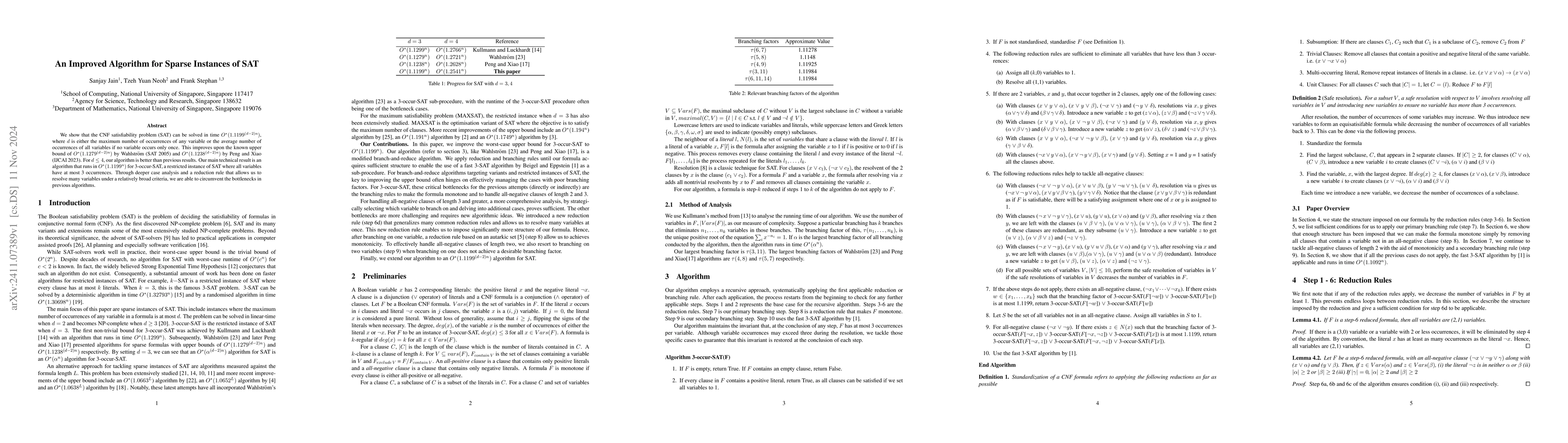 Thumbnail for An Improved Algorithm for Sparse Instances of SAT