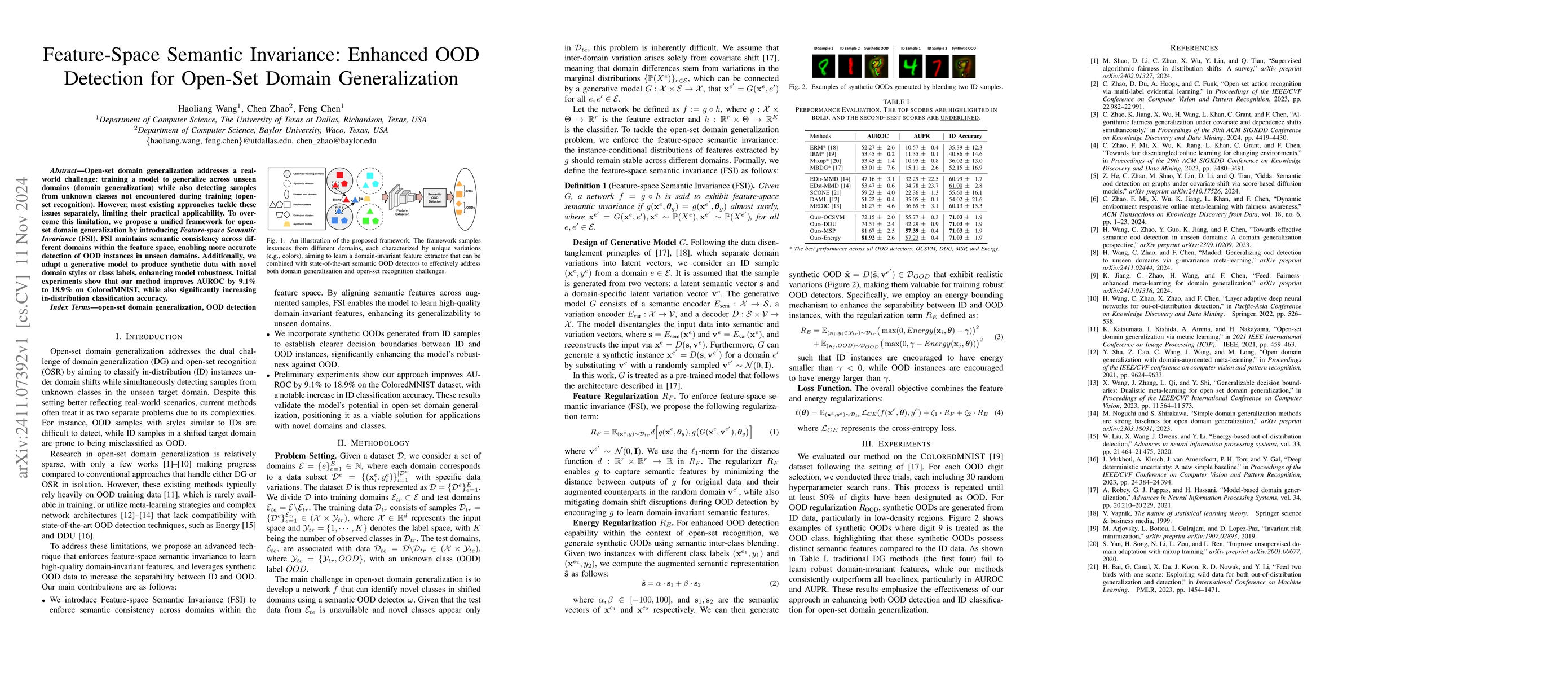 Thumbnail for Feature-Space Semantic Invariance: Enhanced OOD Detection for Open-Set
  Domain Generalization