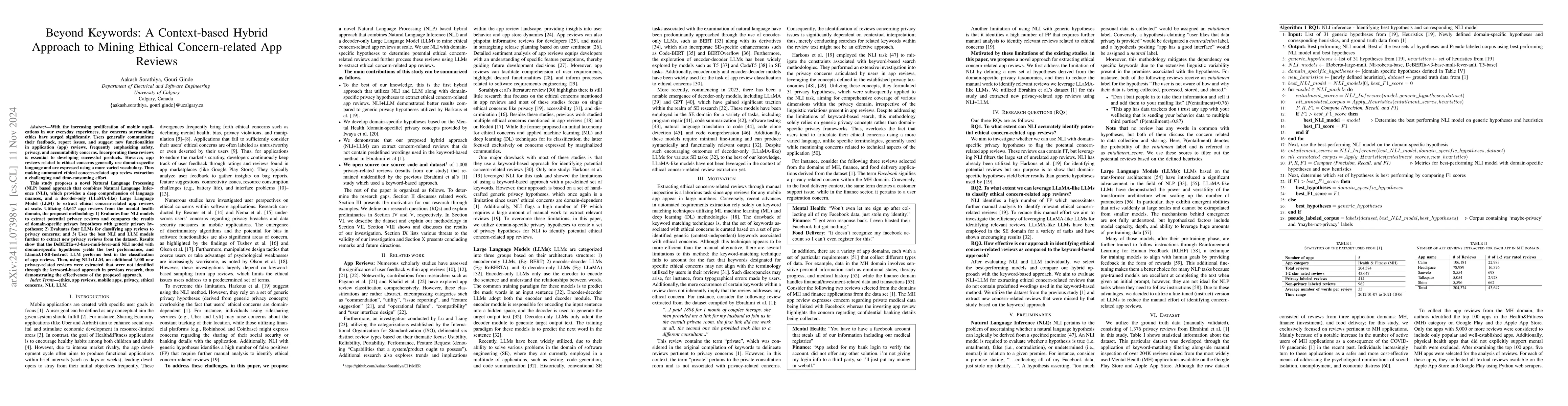 Thumbnail for Beyond Keywords: A Context-based Hybrid Approach to Mining Ethical
  Concern-related App Reviews