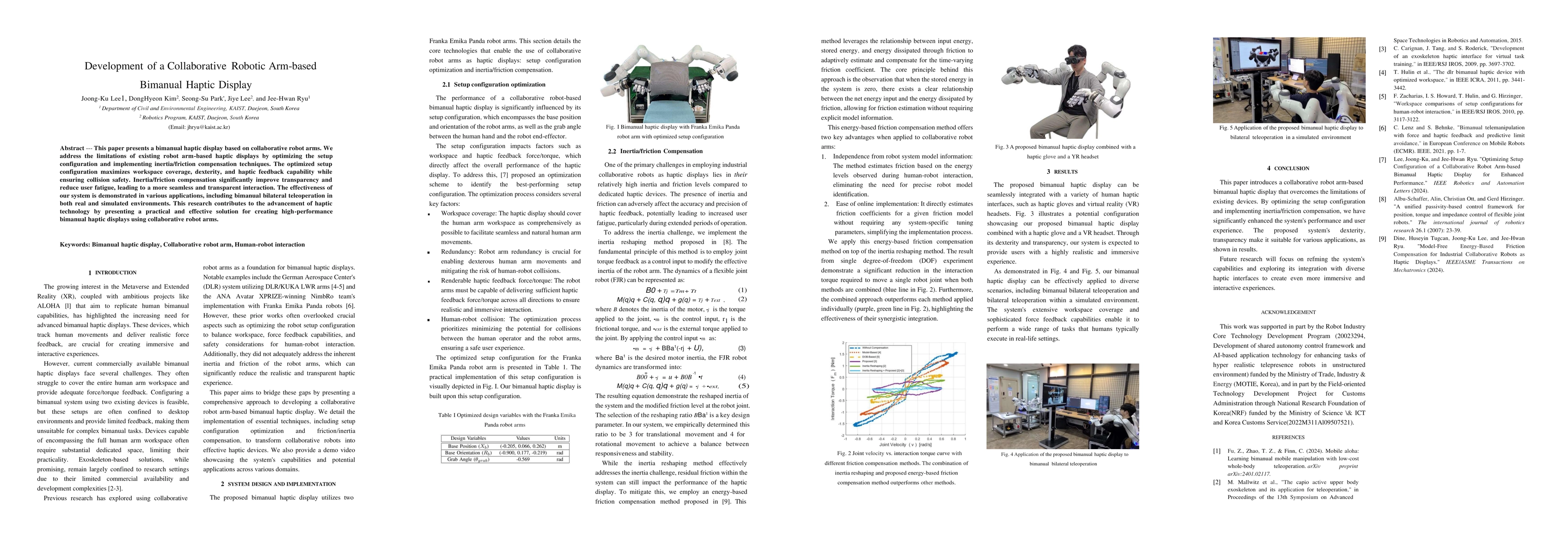 Thumbnail for Development of a Collaborative Robotic Arm-based Bimanual Haptic Display