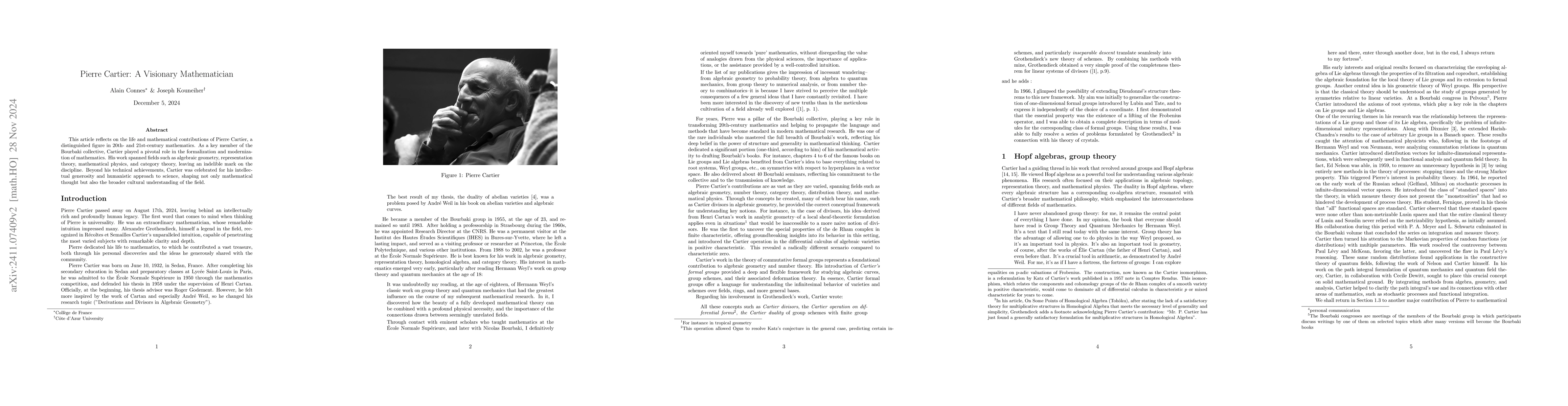Thumbnail for Pierre Cartier: A Visionary Mathematician