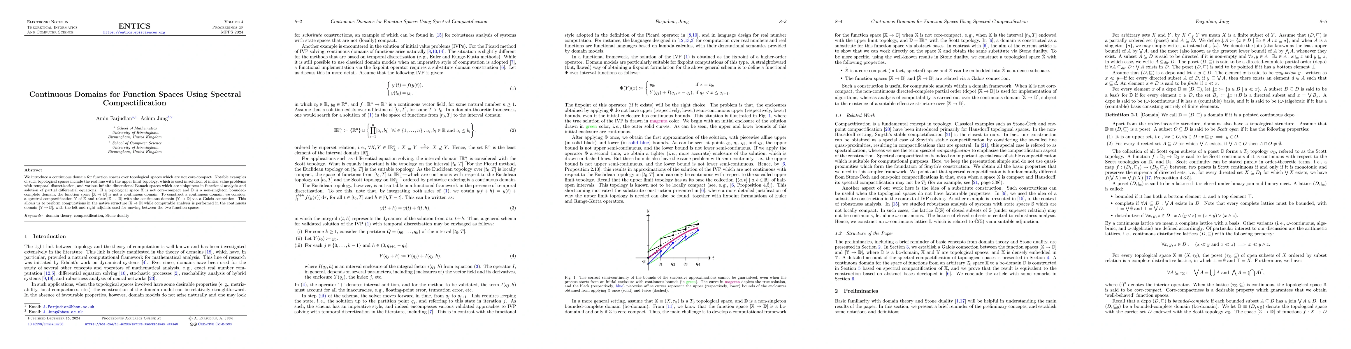 Thumbnail for Continuous Domains for Function Spaces Using Spectral Compactification