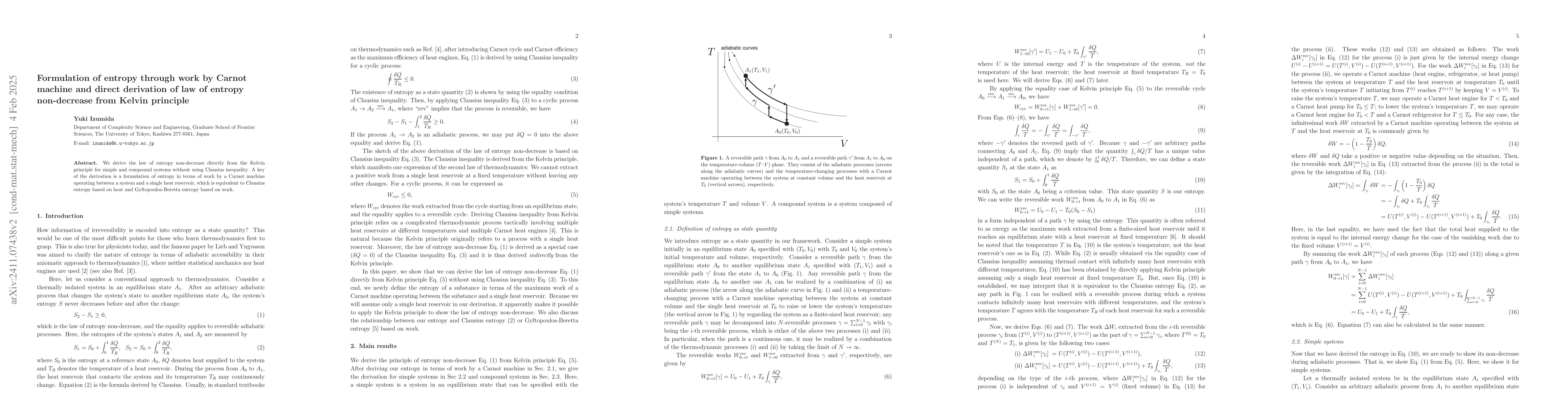 Thumbnail for A direct derivation of law of entropy non-decrease from Kelvin principle