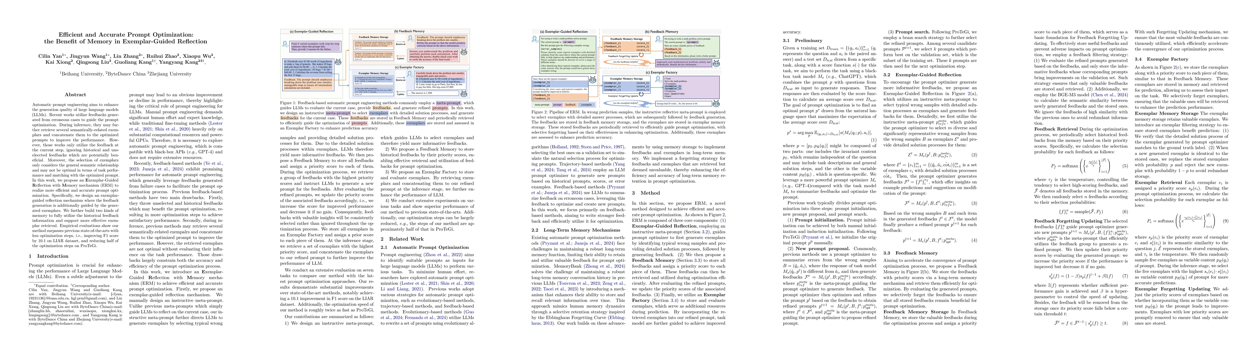 Thumbnail for Efficient and Accurate Prompt Optimization: the Benefit of Memory in
  Exemplar-Guided Reflection