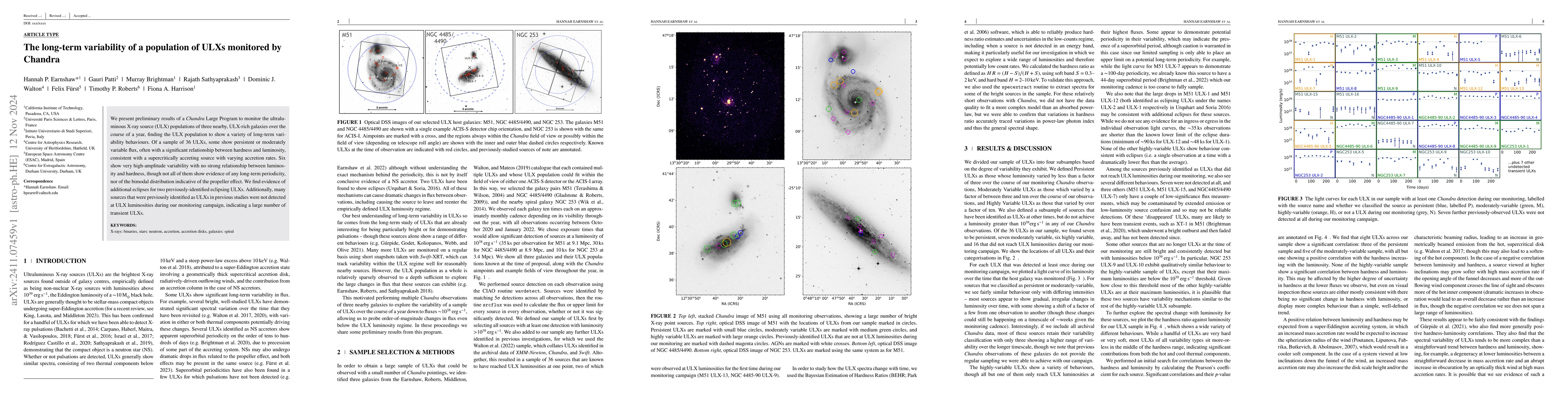 Thumbnail for The long-term variability of a population of ULXs monitored by Chandra