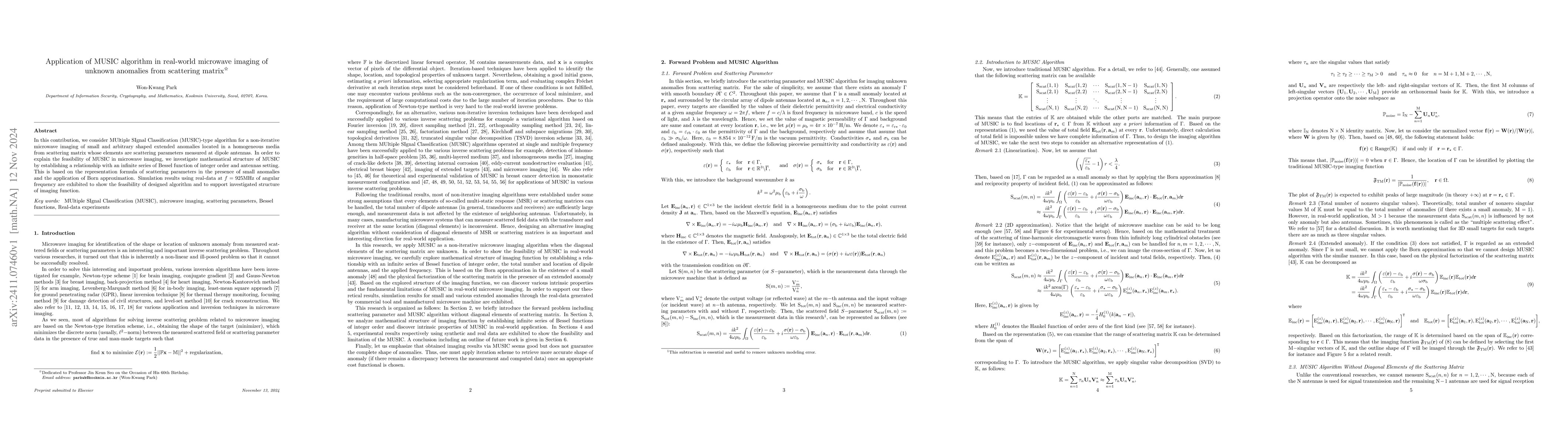 Thumbnail for Application of MUSIC algorithm in real-world microwave imaging of
  unknown anomalies from scattering matrix