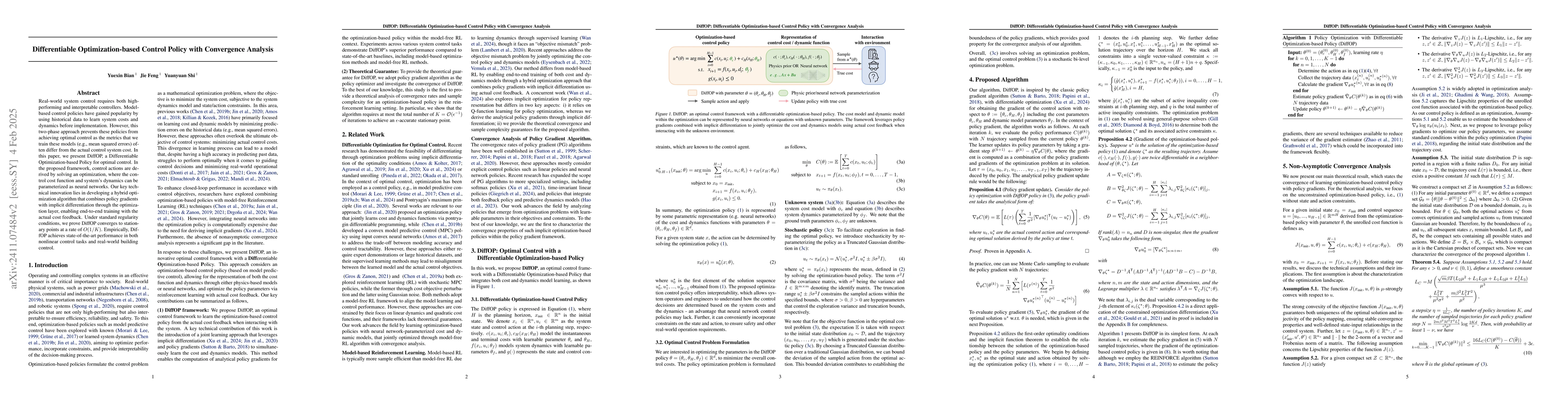 Thumbnail for Convergence Guarantees for Differentiable Optimization-based Control
  Policy