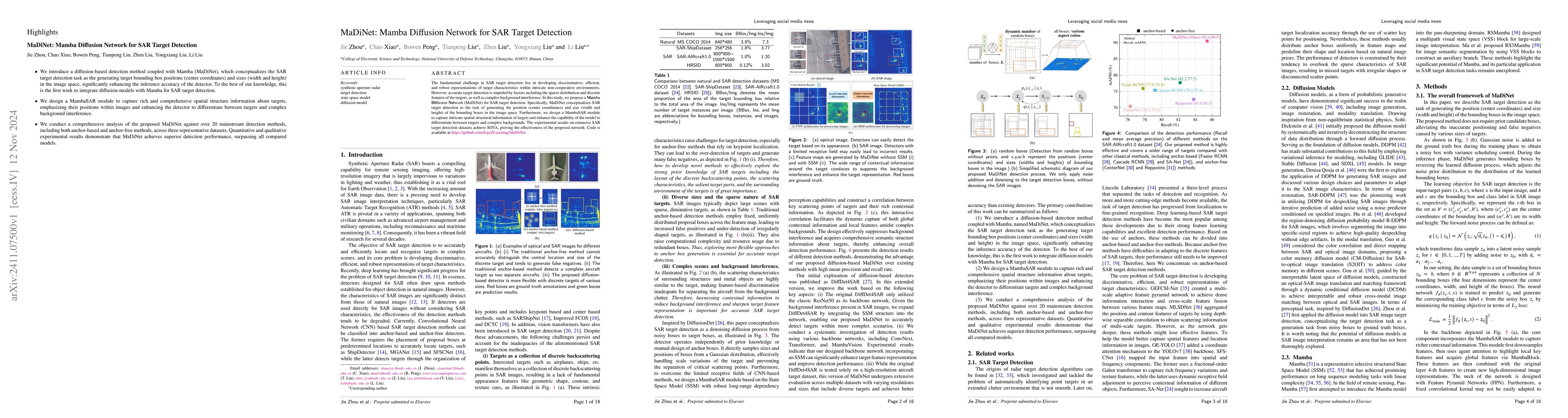 Thumbnail for MaDiNet: Mamba Diffusion Network for SAR Target Detection