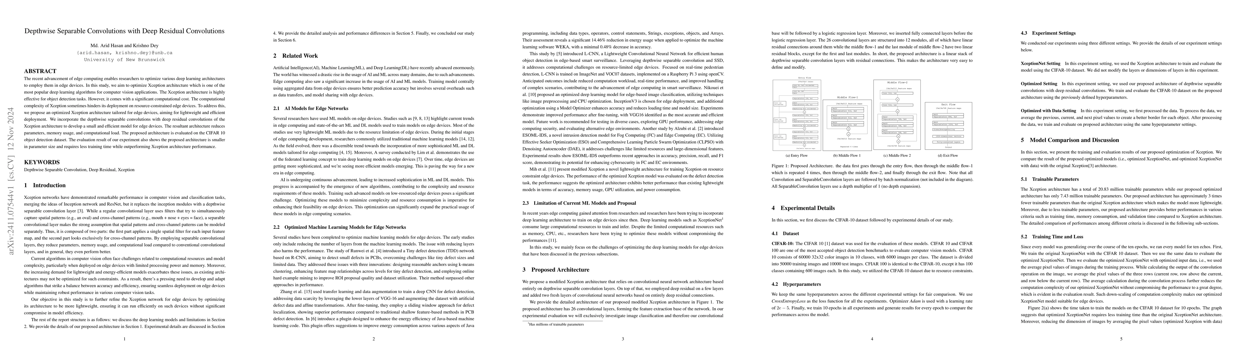 Thumbnail for Depthwise Separable Convolutions with Deep Residual Convolutions
