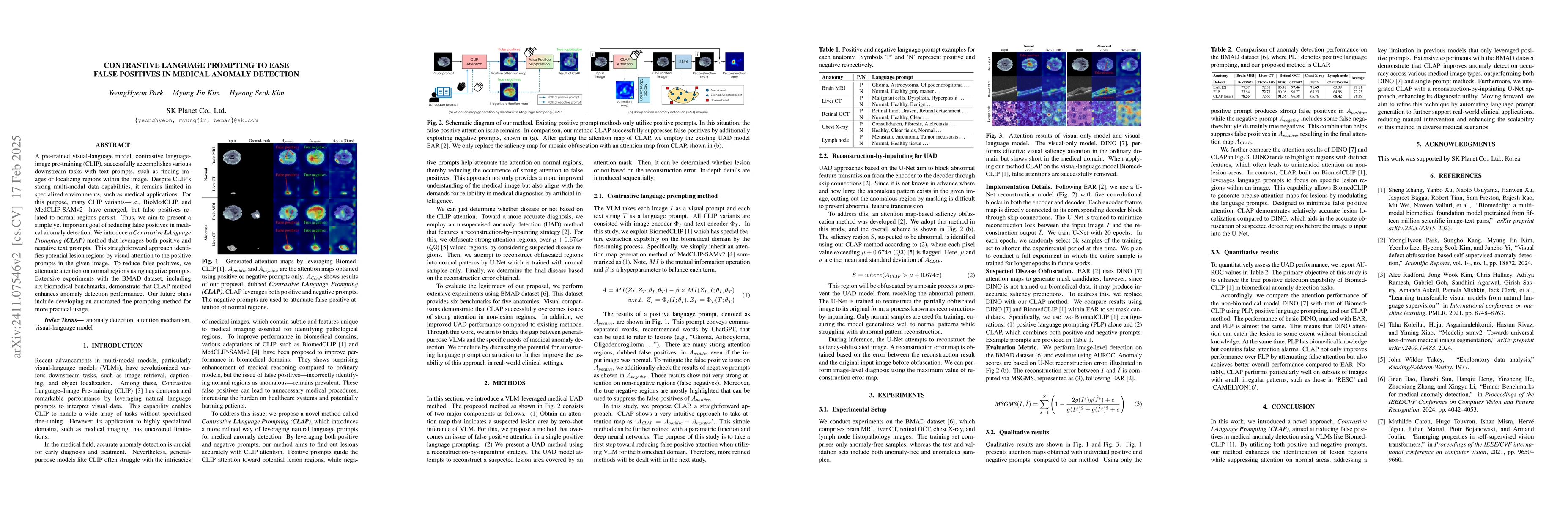 Thumbnail for Contrastive Language Prompting to Ease False Positives in Medical
  Anomaly Detection