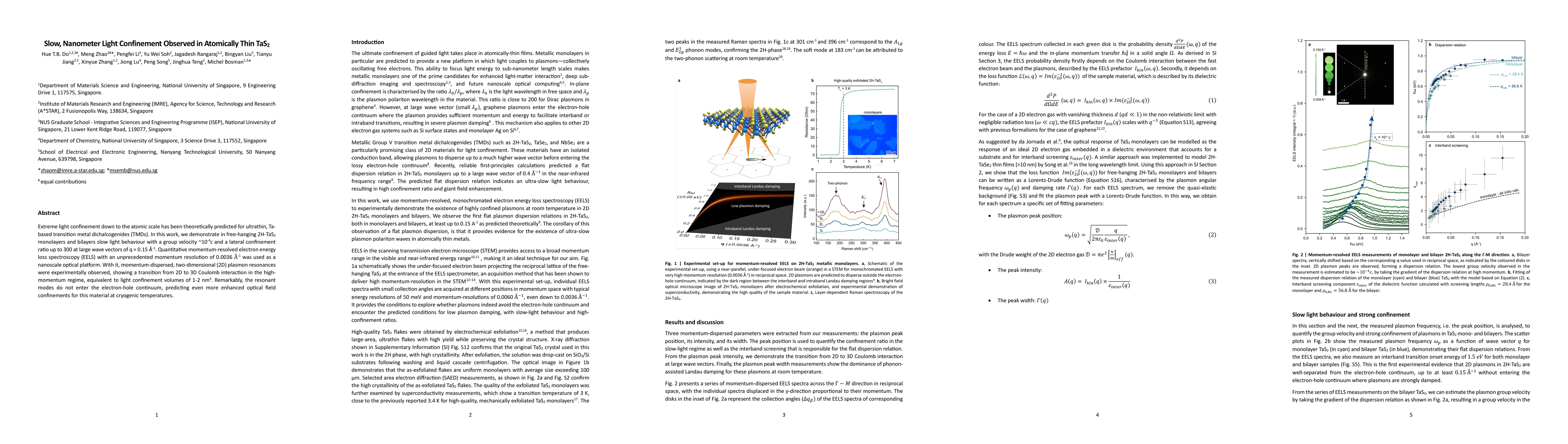 Thumbnail for Slow, Nanometer Light Confinement Observed in Atomically Thin TaS2