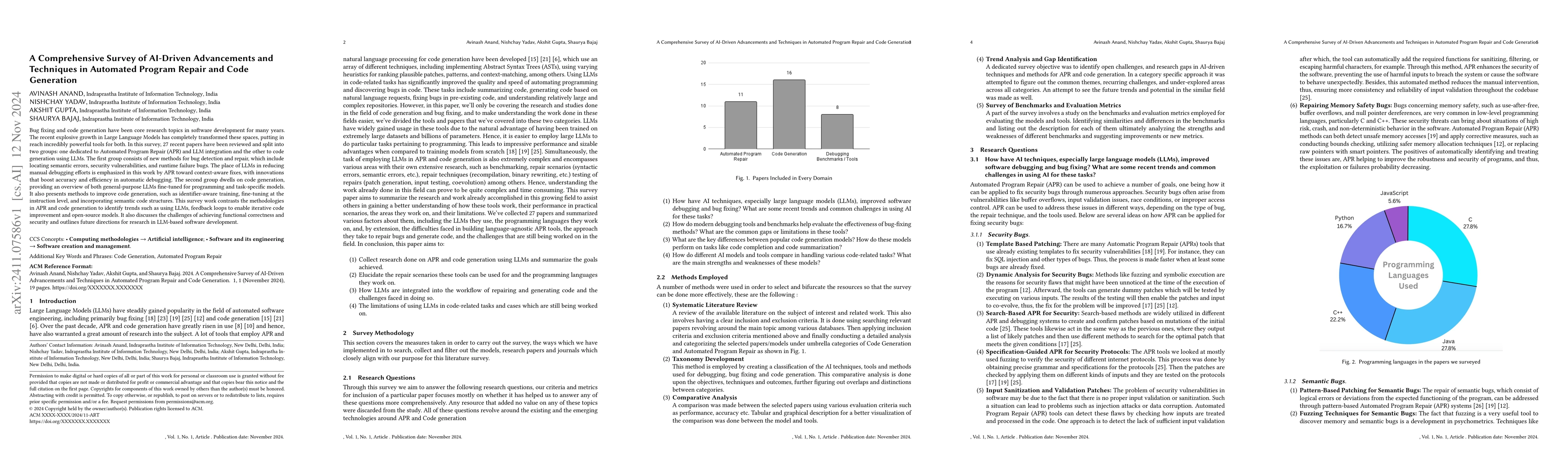 Thumbnail for A Comprehensive Survey of AI-Driven Advancements and Techniques in
  Automated Program Repair and Code Generation