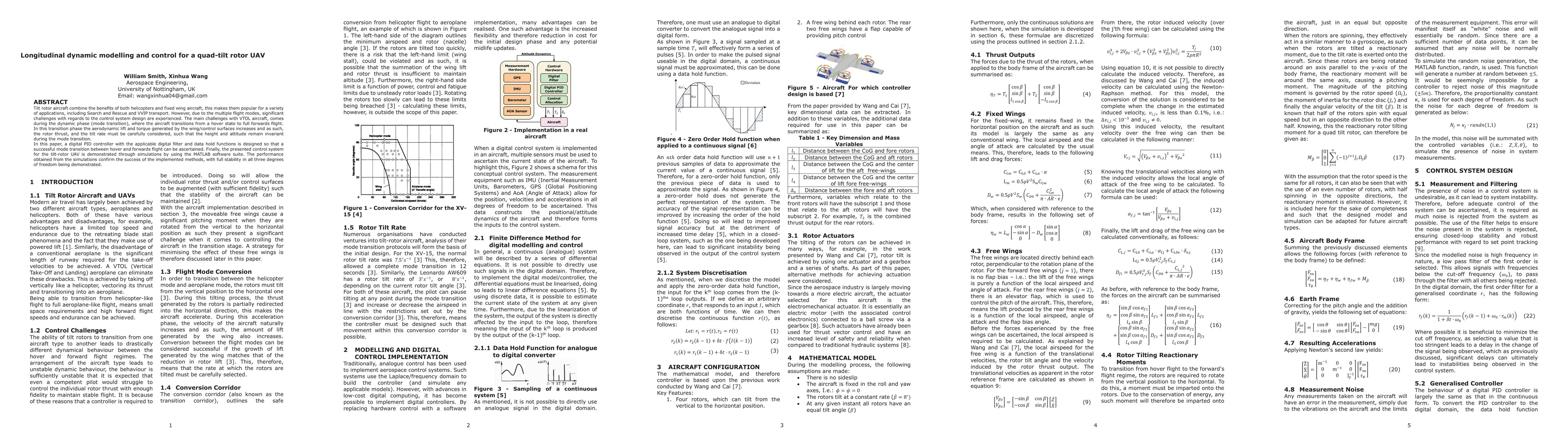 Thumbnail for Longitudinal dynamic modelling and control for a quad-tilt rotor UAV