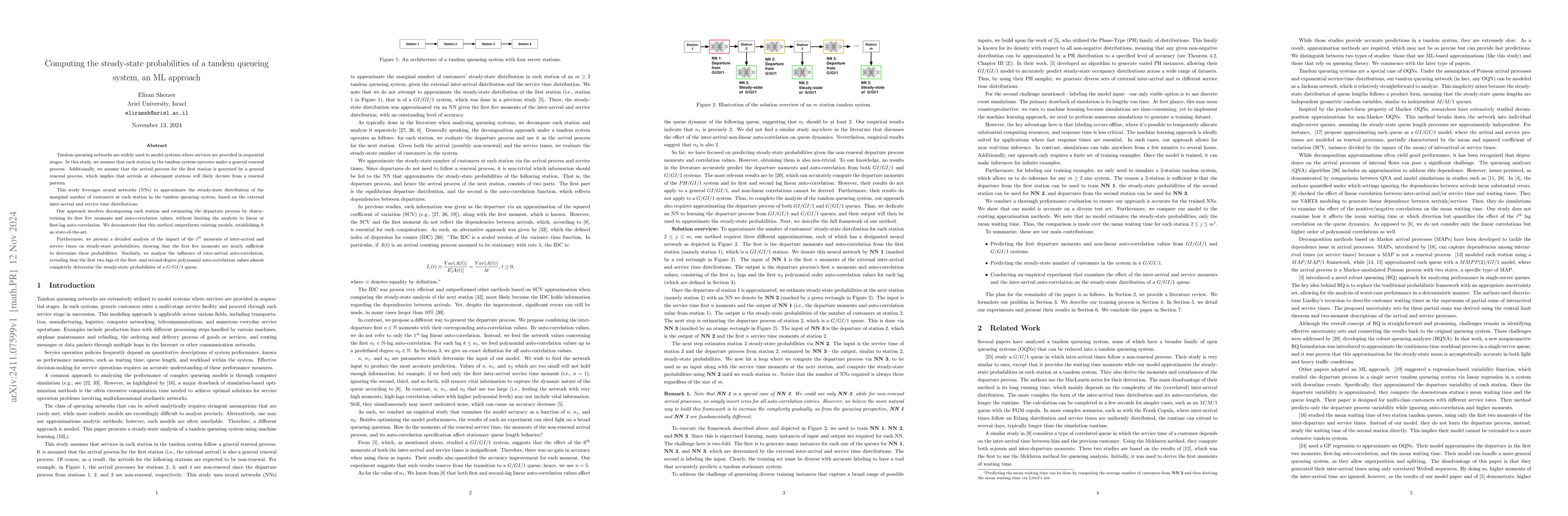 Thumbnail for Computing the steady-state probabilities of a tandem queueing system, a
  Machine Learning approach