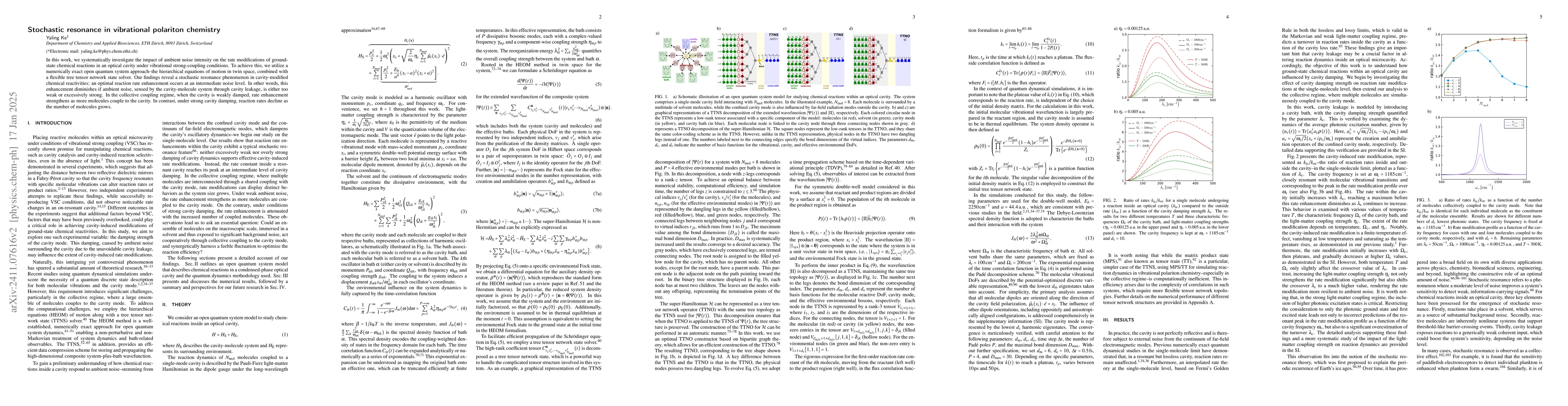 Thumbnail for Stochastic resonance in vibrational polariton chemistry
