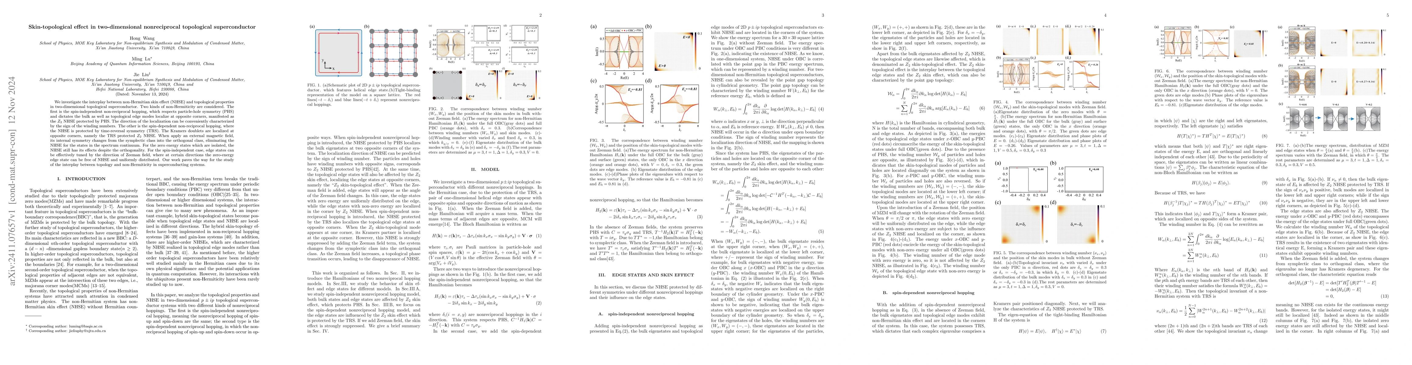 Thumbnail for Skin-topological effect in two-dimensional nonreciprocal topological
  superconductor