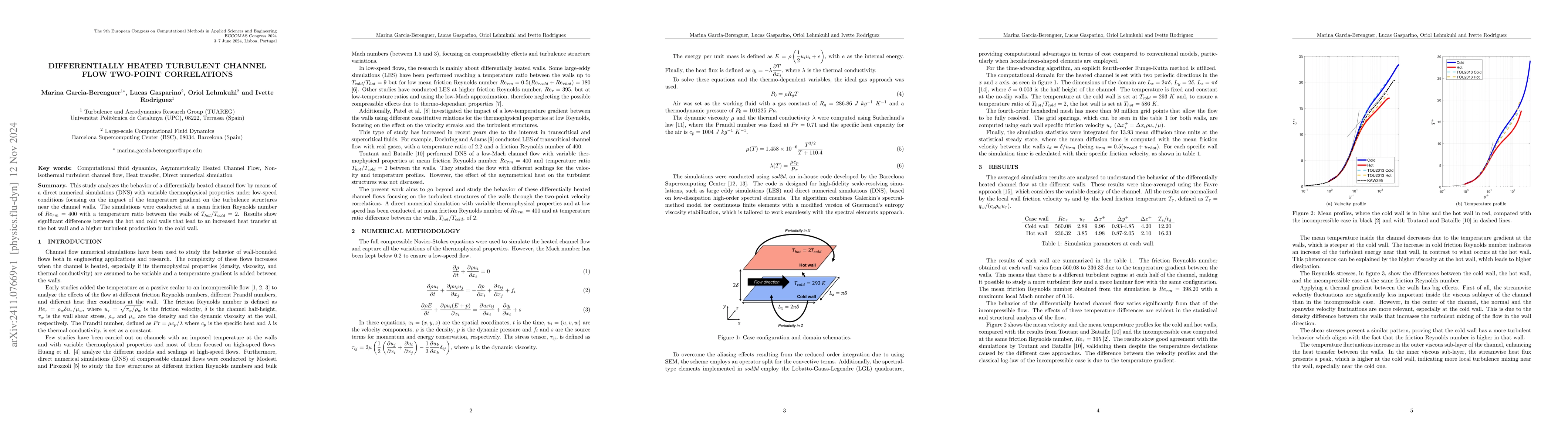 Thumbnail for Differentially heated turbulent channel flow two-point correlations