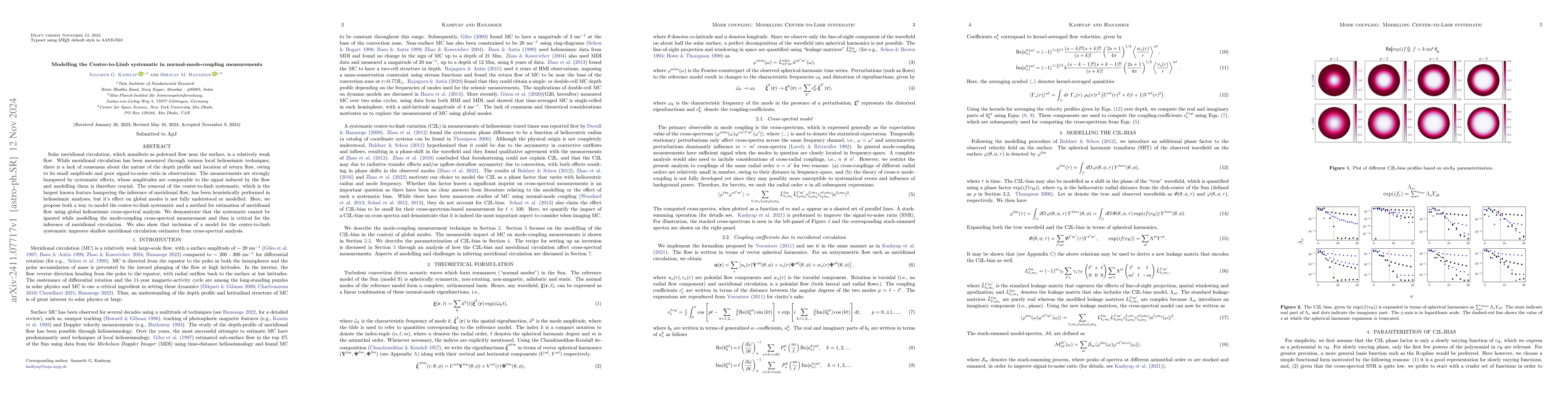 Thumbnail for Modelling the Center-to-Limb systematic in normal-mode-coupling
  measurements