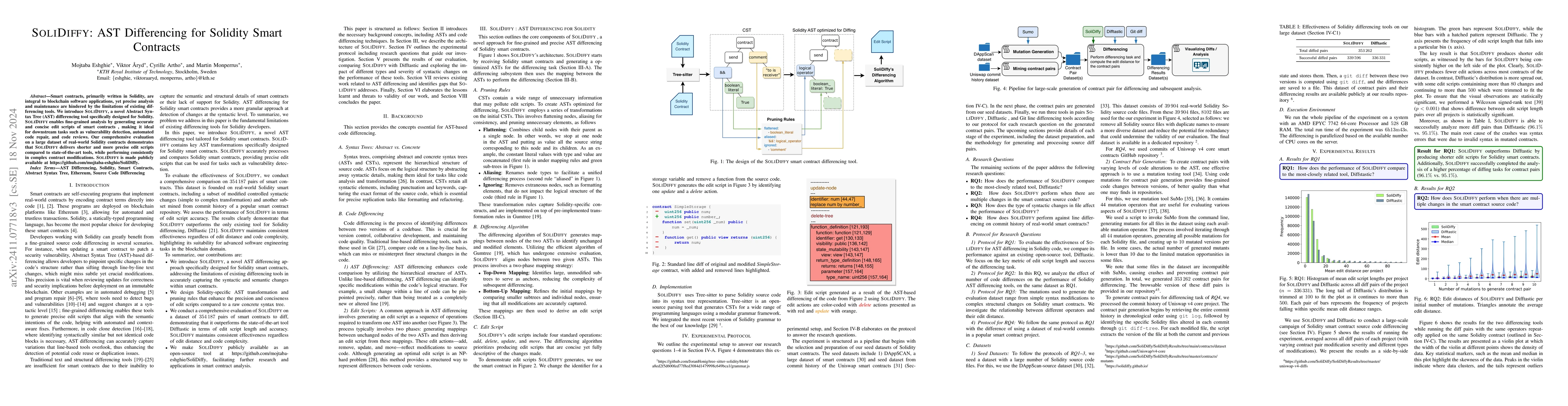 Thumbnail for SoliDiffy: AST Differencing for Solidity Smart Contracts