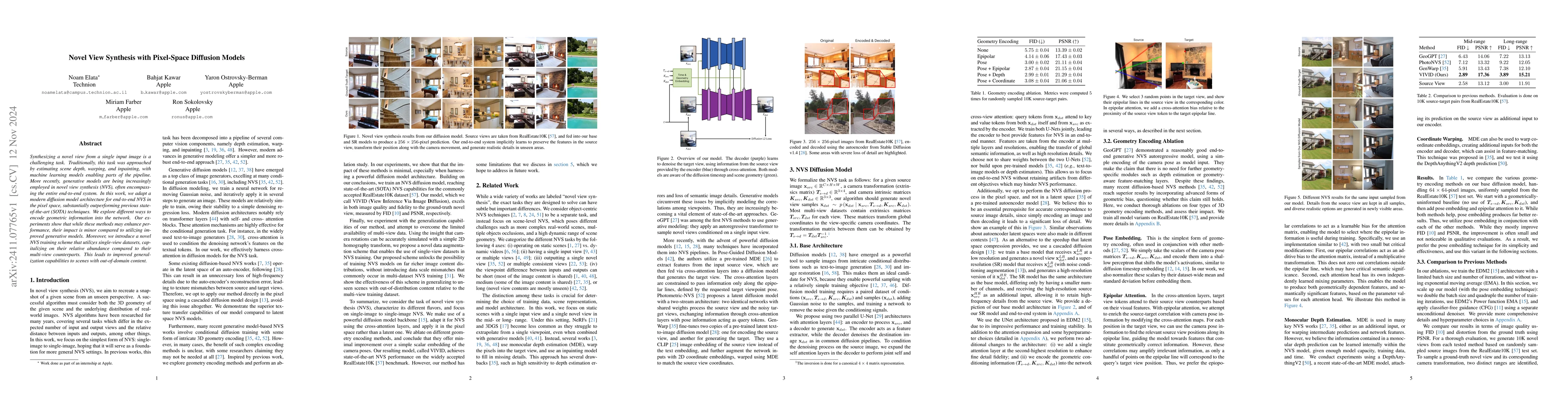 Thumbnail for Novel View Synthesis with Pixel-Space Diffusion Models