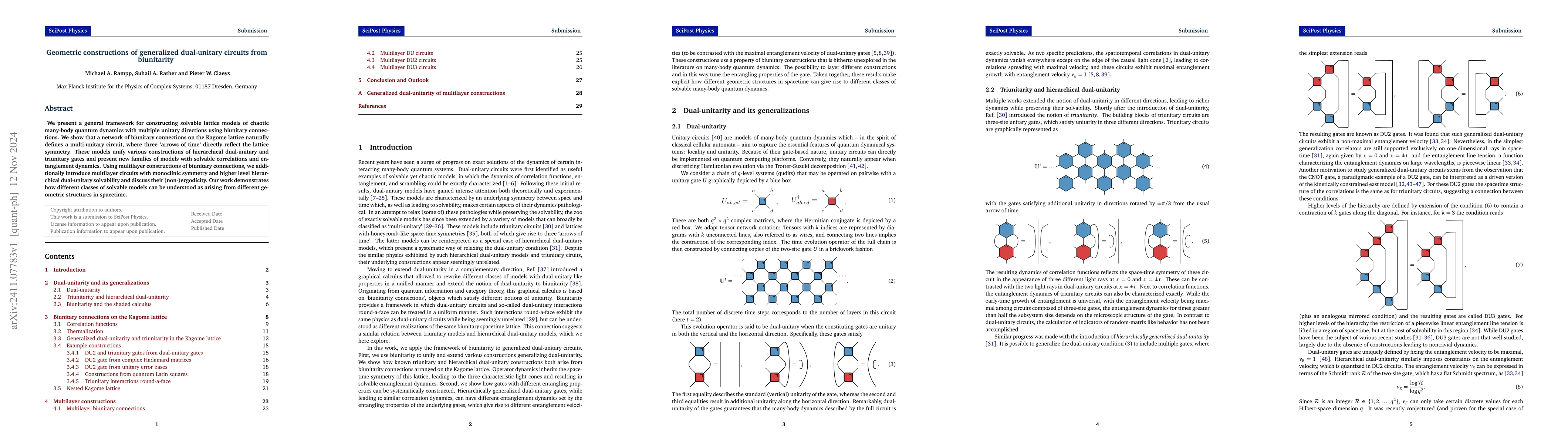 Thumbnail for Geometric constructions of generalized dual-unitary circuits from
  biunitarity