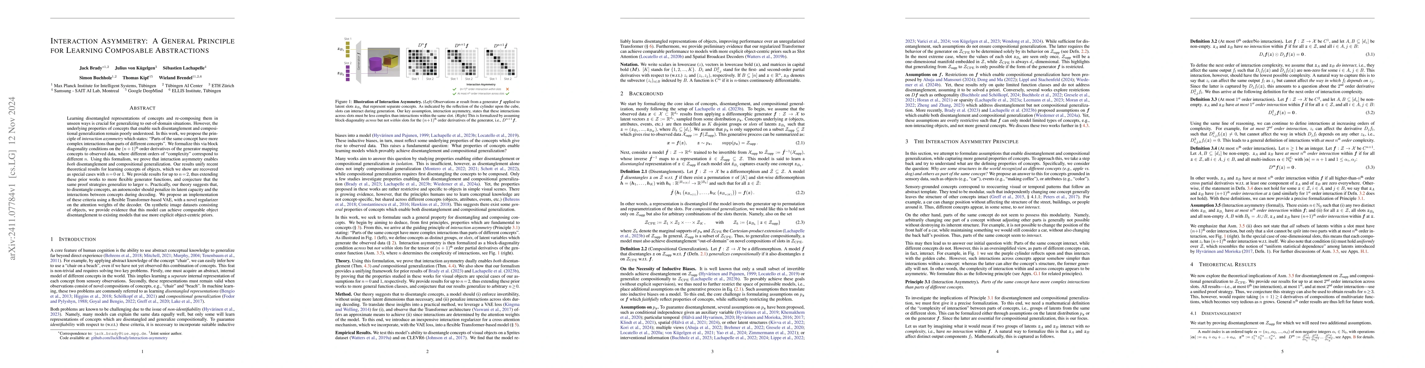 Thumbnail for Interaction Asymmetry: A General Principle for Learning Composable
  Abstractions