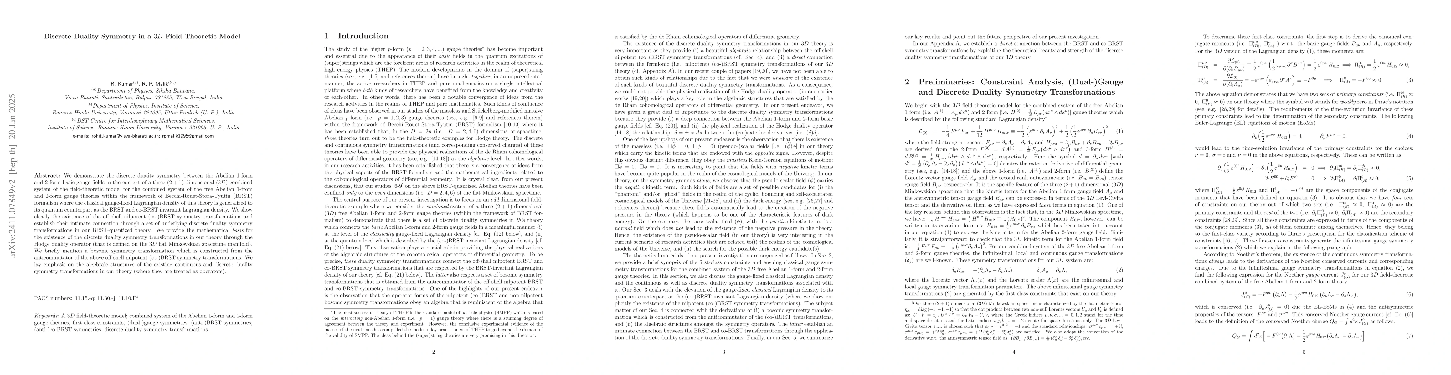 Thumbnail for Duality in a 3D Field-Theoretic Model