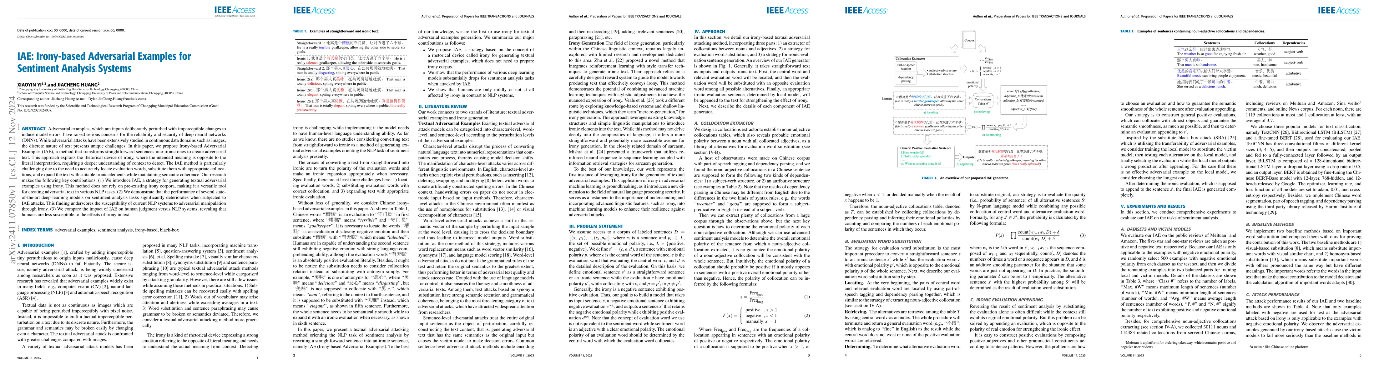 Thumbnail for IAE: Irony-based Adversarial Examples for Sentiment Analysis Systems