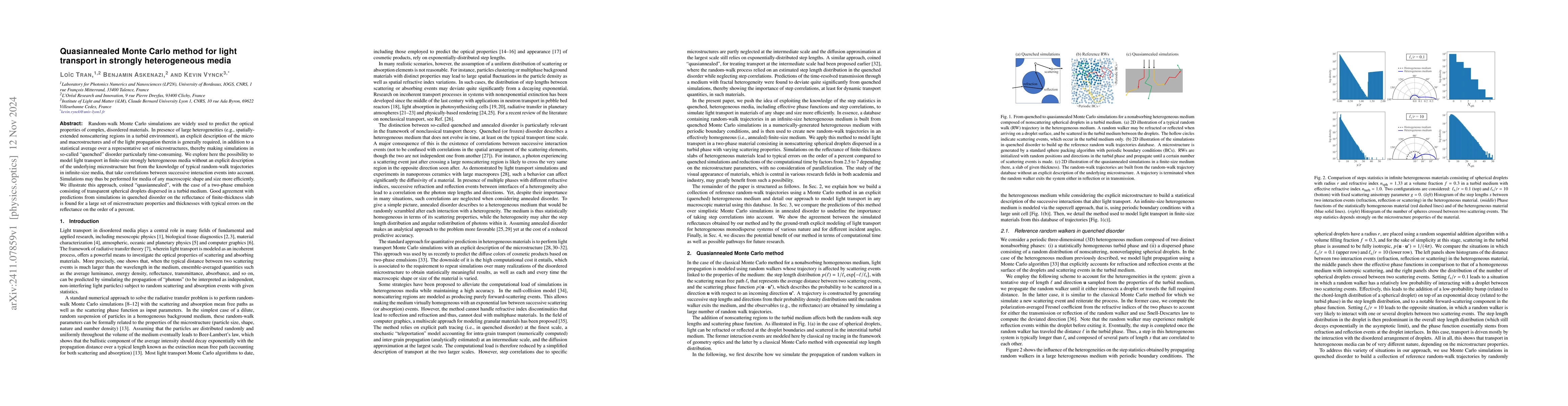 Thumbnail for Quasiannealed Monte Carlo method for light transport in strongly
  heterogeneous media