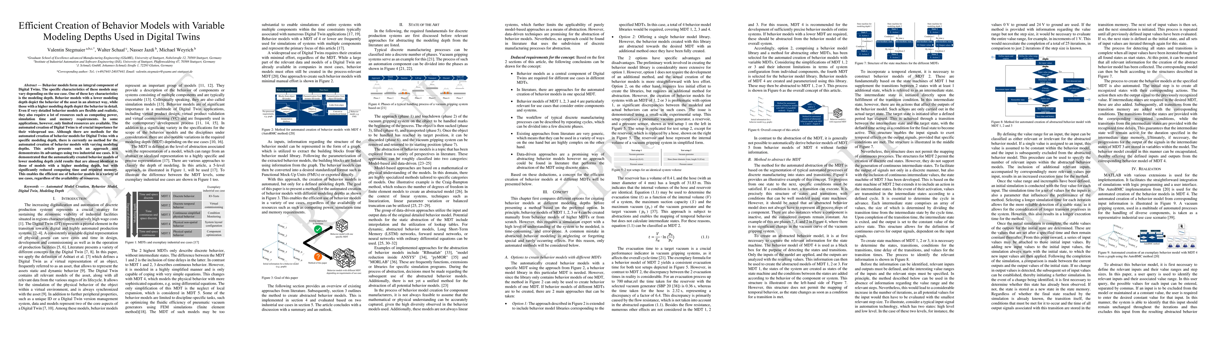 Thumbnail for Efficient Creation of Behavior Models with Variable Modeling Depths Used
  in Digital Twins