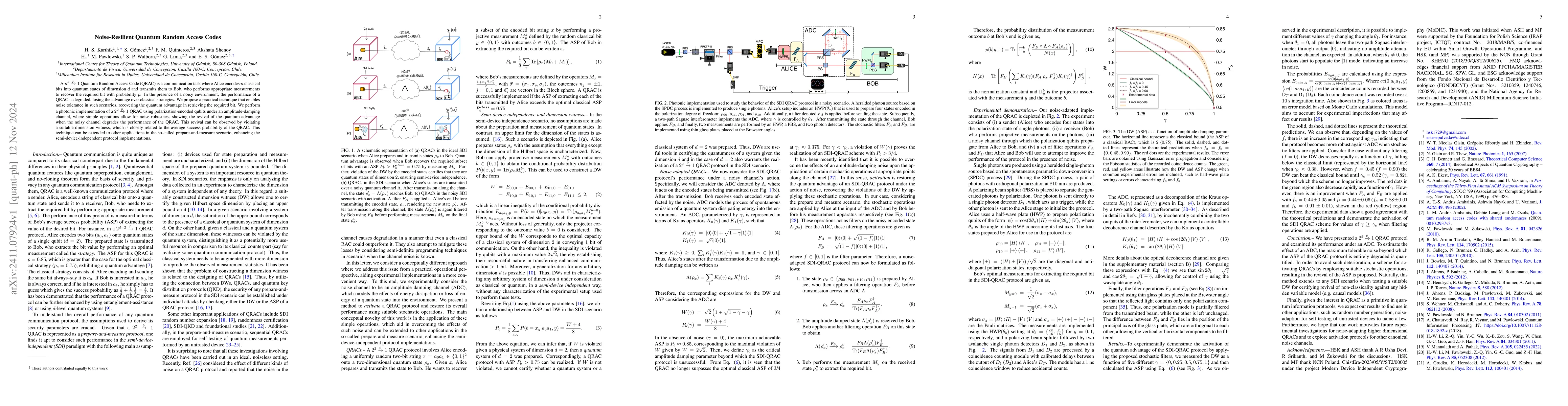 Thumbnail for Noise-Resilient Quantum Random Access Codes
