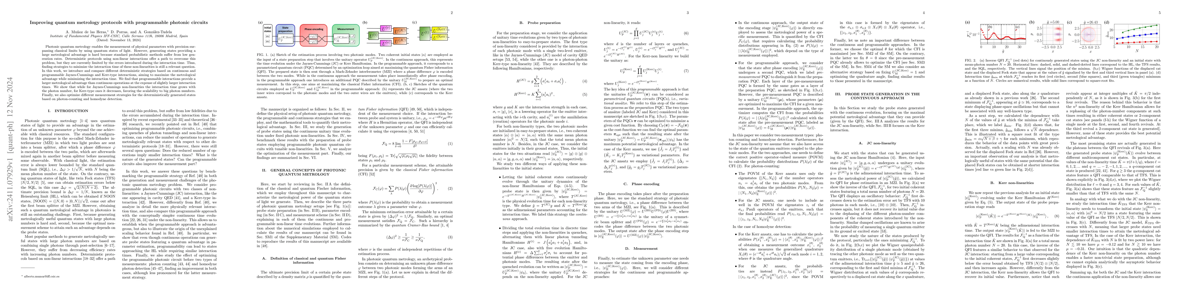 Thumbnail for Improving quantum metrology protocols with programmable photonic
  circuits
