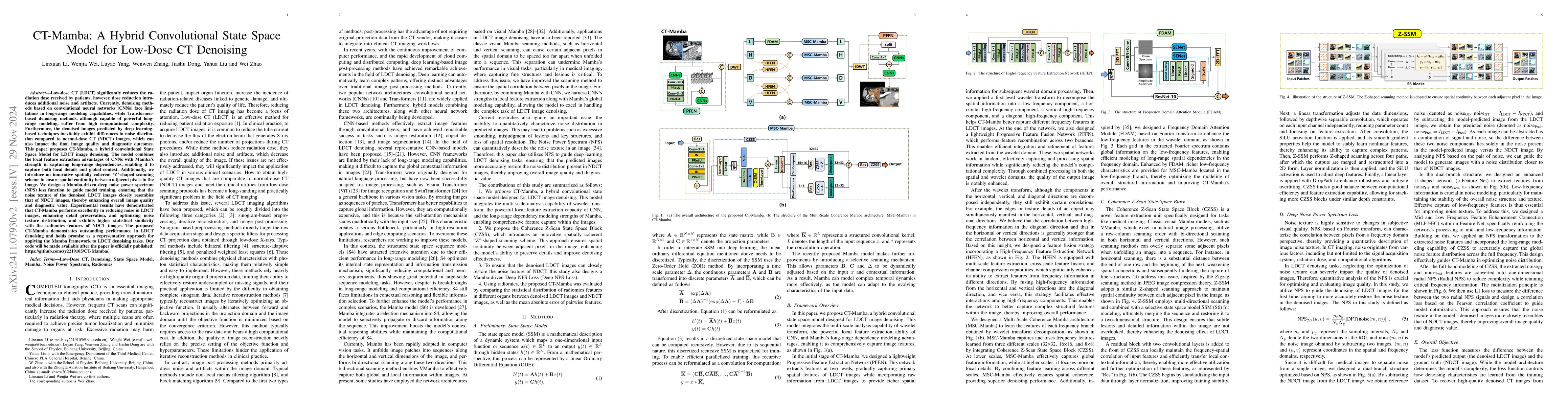 Thumbnail for CT-Mamba: A Hybrid Convolutional State Space Model for Low-Dose CT
  Denoising