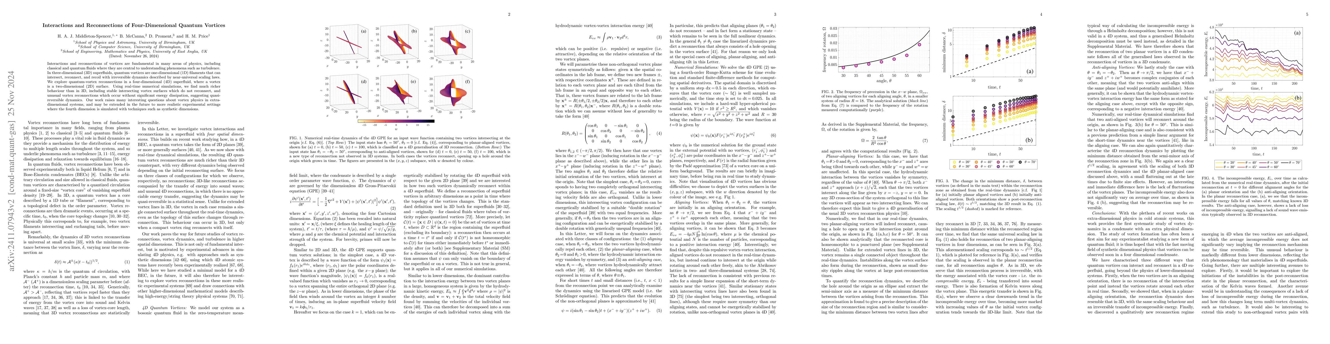 Thumbnail for Interactions and Reconnections of Four-Dimensional Quantum Vortices