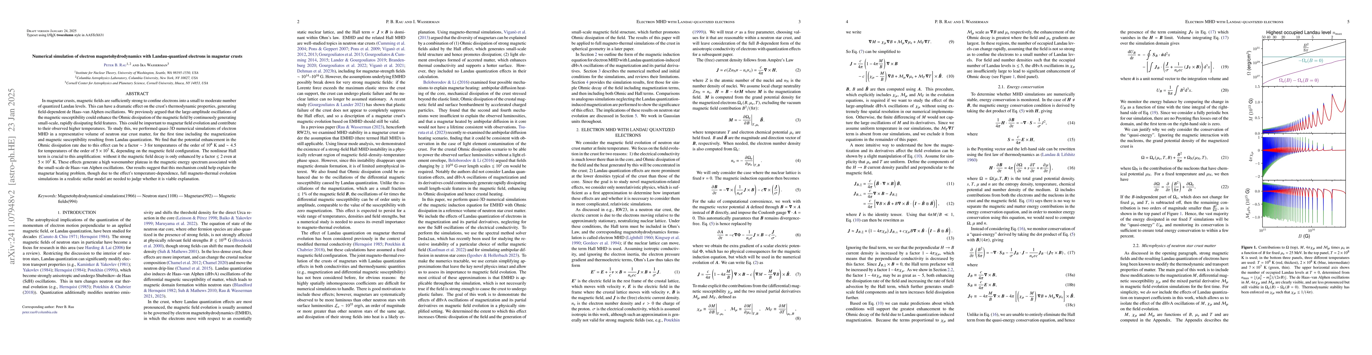 Thumbnail for Numerical simulation of electron magnetohydrodynamics with
  Landau-quantized electrons in magnetar crusts
