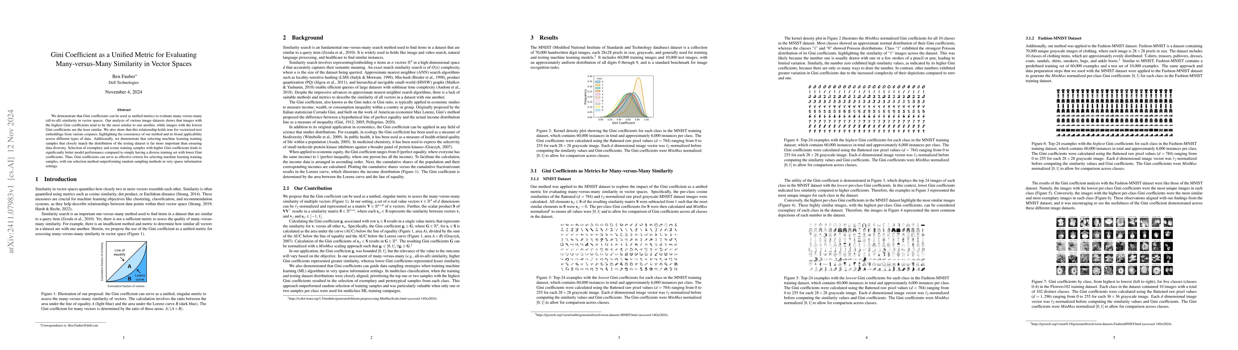 Thumbnail for Gini Coefficient as a Unified Metric for Evaluating Many-versus-Many
  Similarity in Vector Spaces