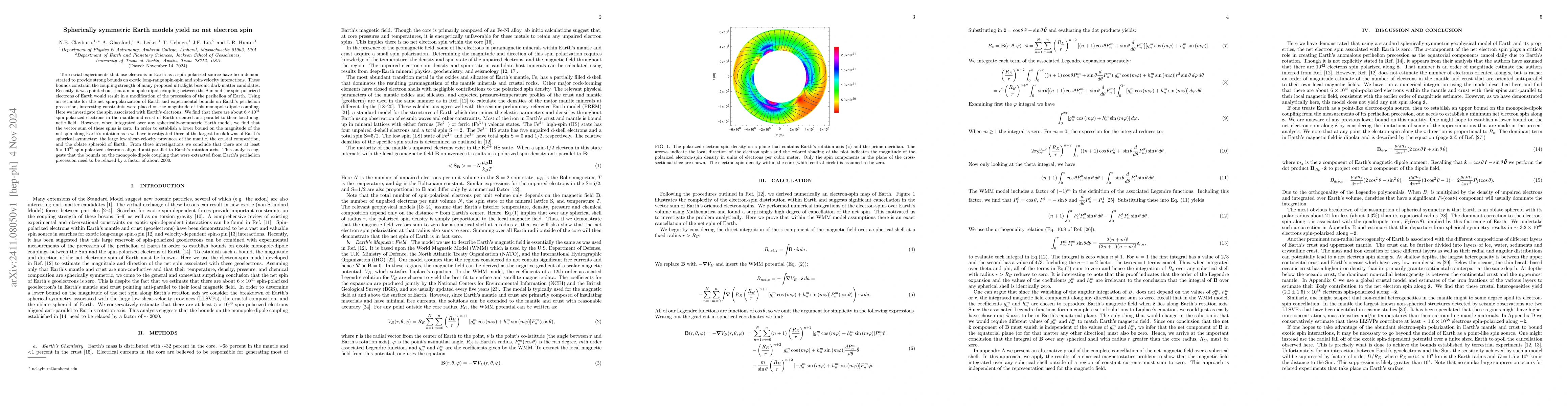 Thumbnail for Spherically symmetric Earth models yield no net electron spin