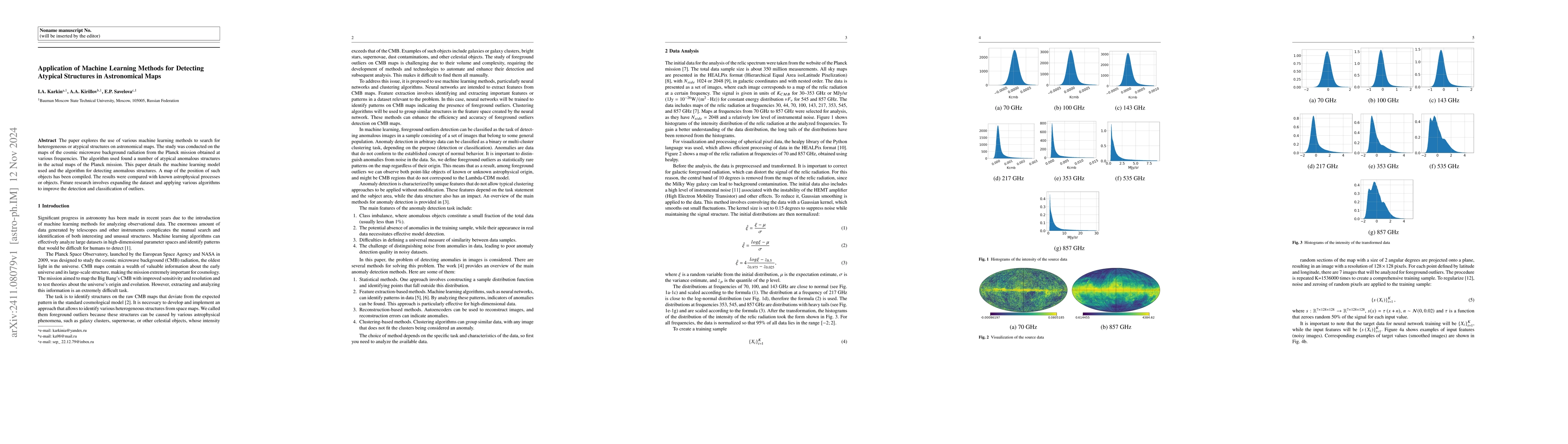 Thumbnail for Application of Machine Learning Methods for Detecting Atypical
  Structures in Astronomical Maps