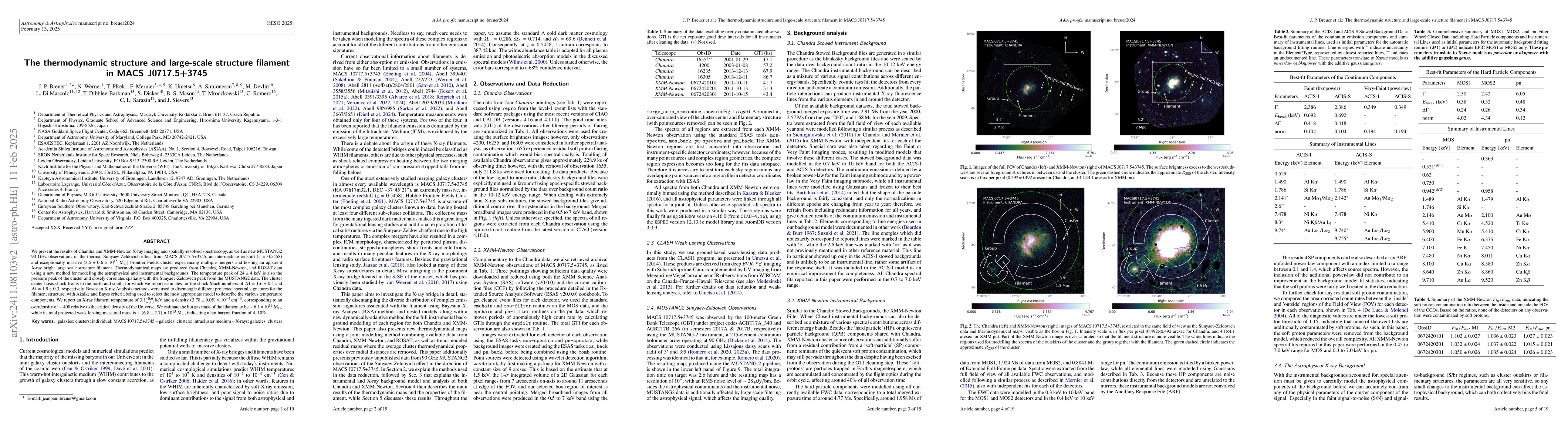 Thumbnail for The thermodynamic structure and large-scale structure filament in MACS
  J0717.5+3745