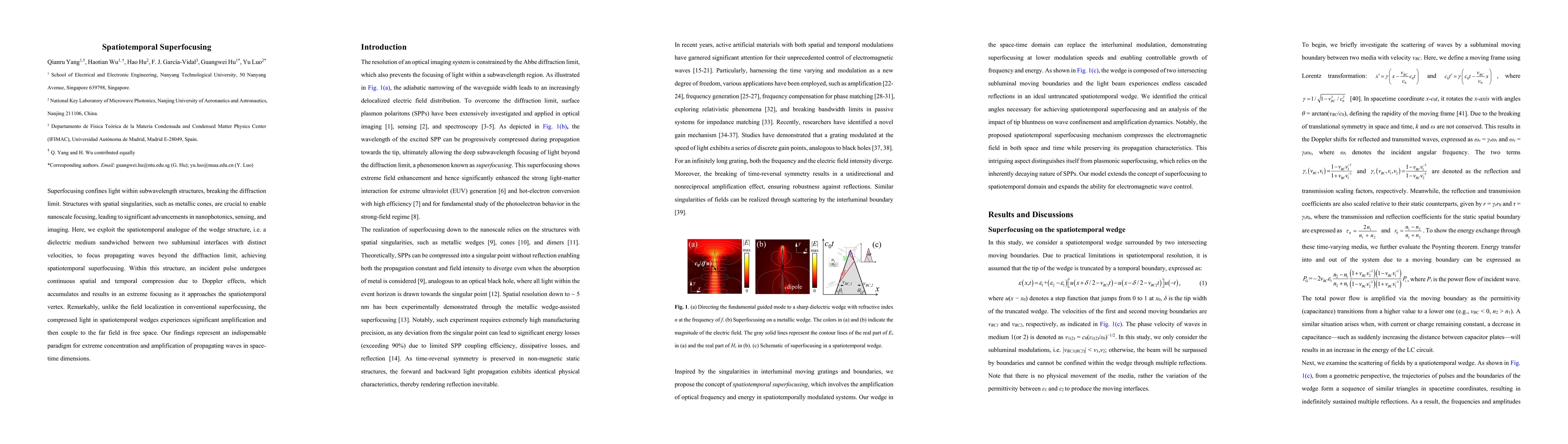 Thumbnail for Spatiotemporal Superfocusing