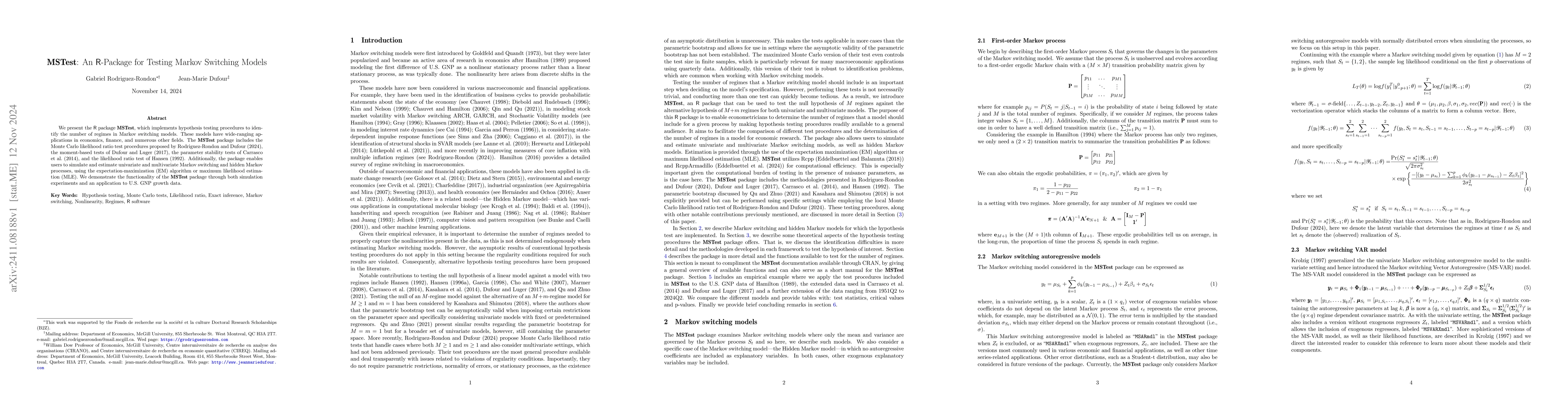 Thumbnail for MSTest: An R-Package for Testing Markov Switching Models