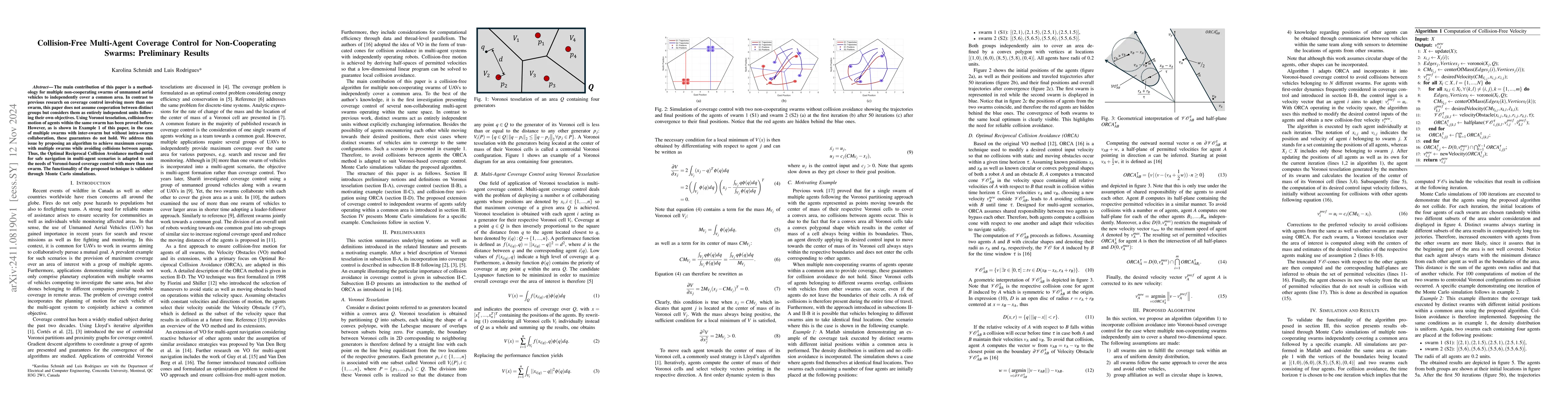 Thumbnail for Collision-Free Multi-Agent Coverage Control for Non-Cooperating Swarms:
  Preliminary Results