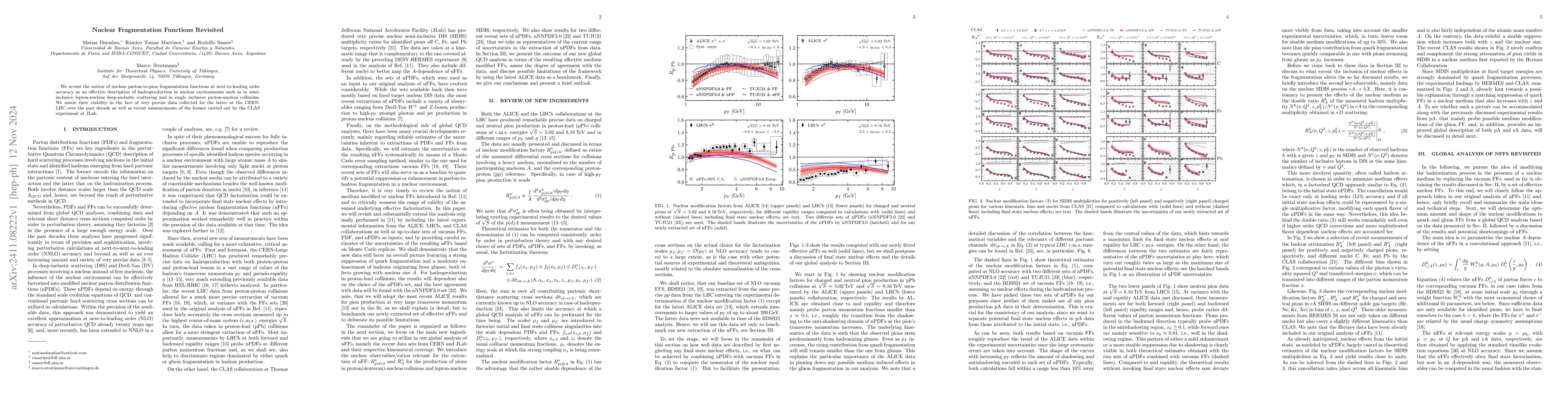 Thumbnail for Nuclear Fragmentation Functions Revisited