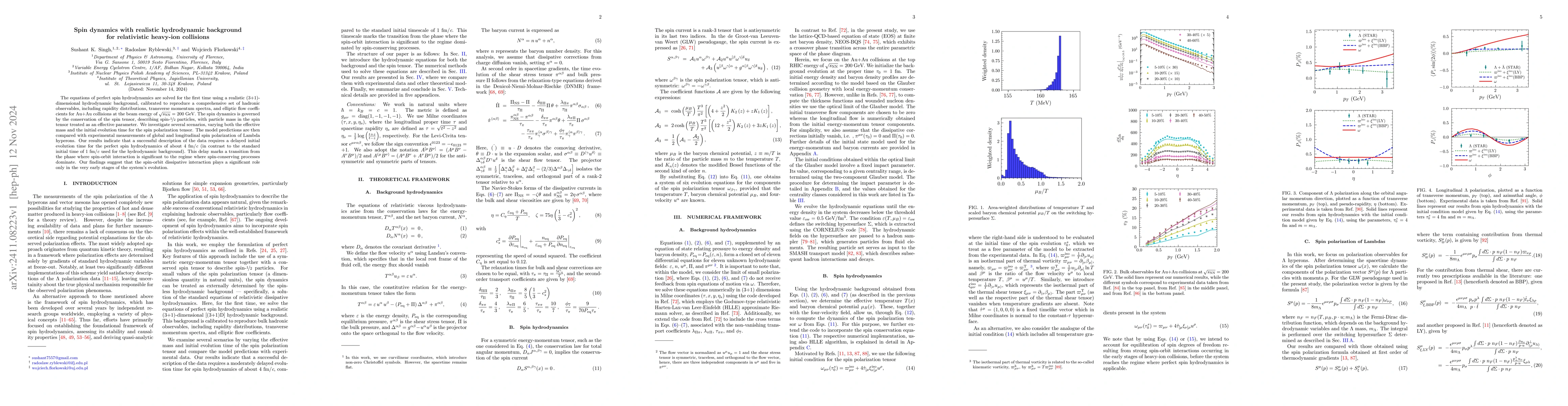 Thumbnail for Spin dynamics with realistic hydrodynamic background for relativistic
  heavy-ion collisions