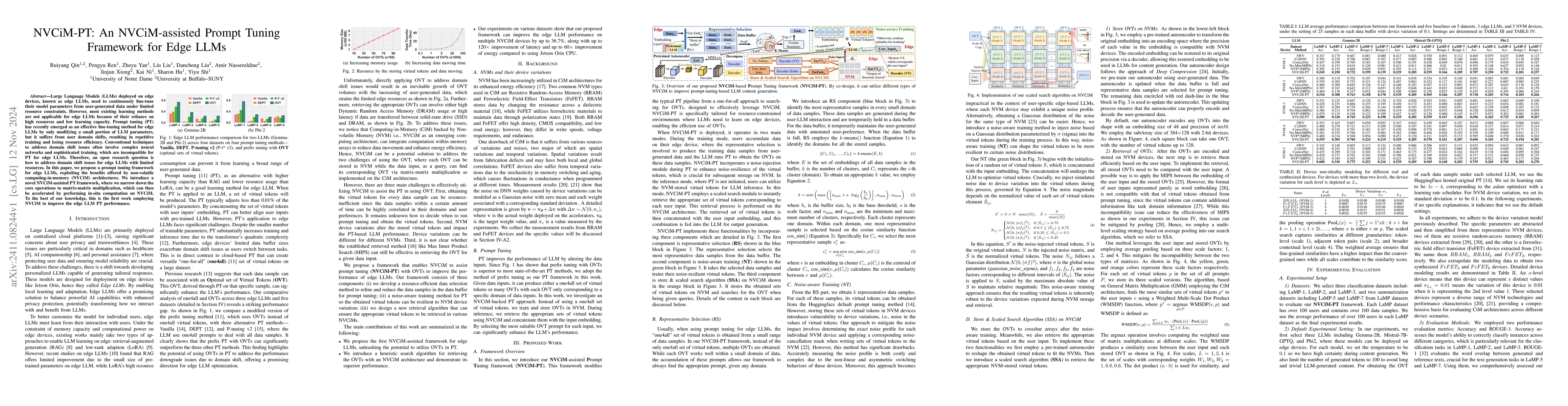 Thumbnail for NVCiM-PT: An NVCiM-assisted Prompt Tuning Framework for Edge LLMs